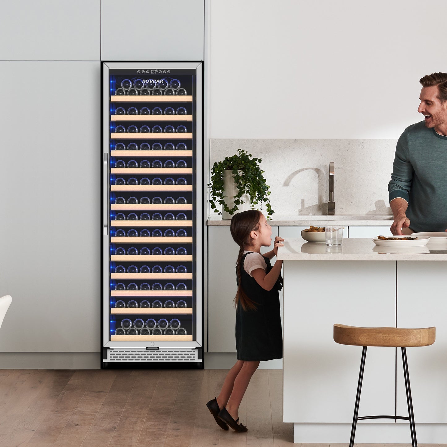 154 Bottle, 24 inch Freestanding Wine Cooler Refrigerator