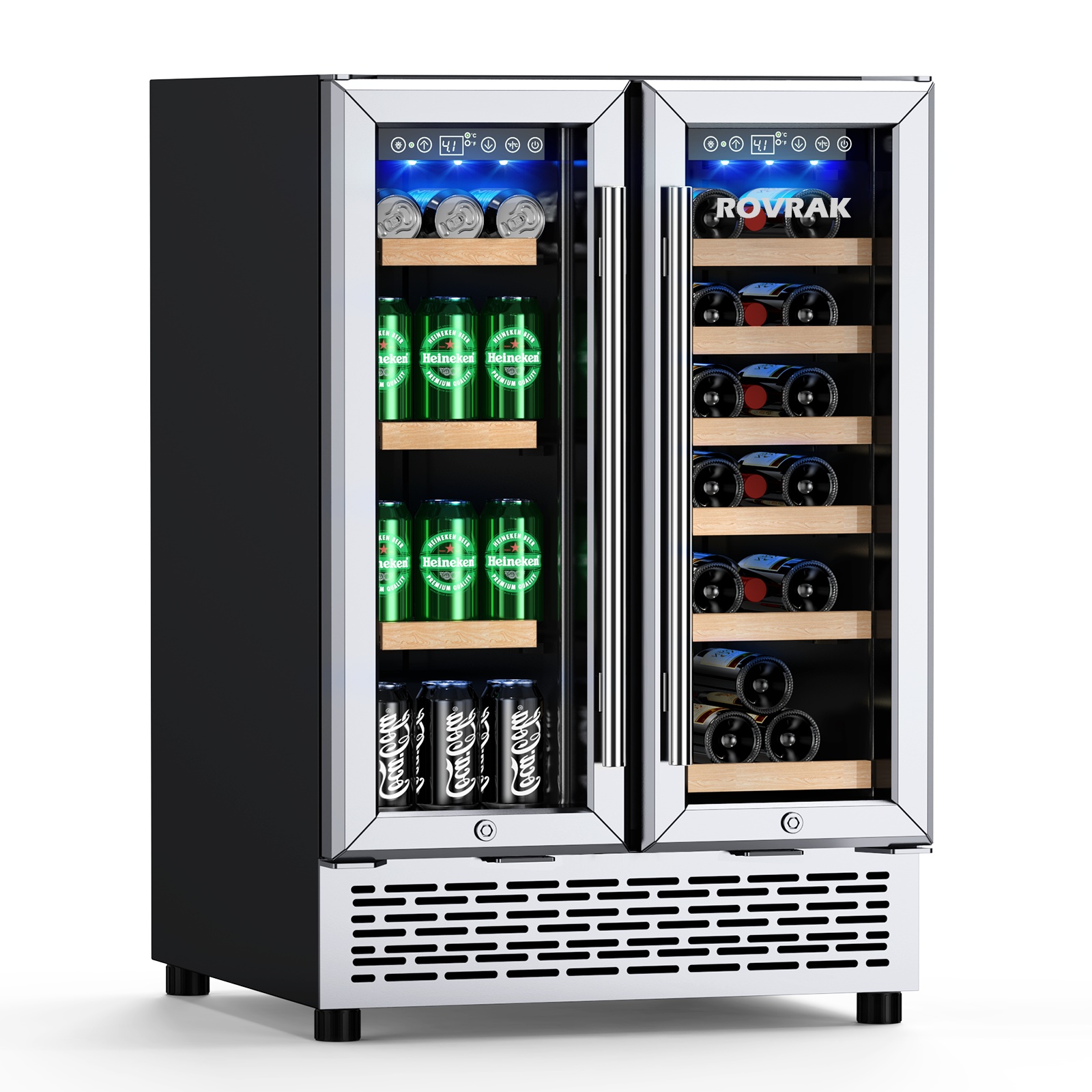 24 Inch Built In Dual Zone Wine and Beverage Cooler Under Counter Wine and  Beer Fridge Wine and Beverage Fridge Wine and Beverage Refrigerator Wine  and Beer Cooler