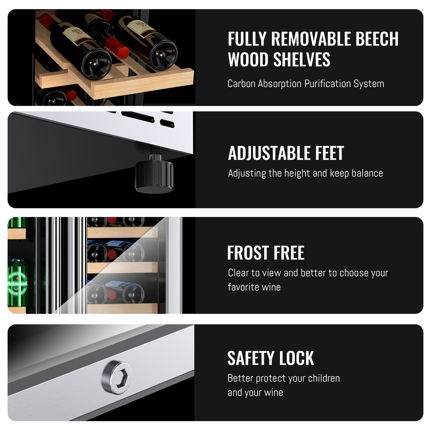 Dual Zone 2-in-1, 24 inch Beverage and Wine Refrigerator